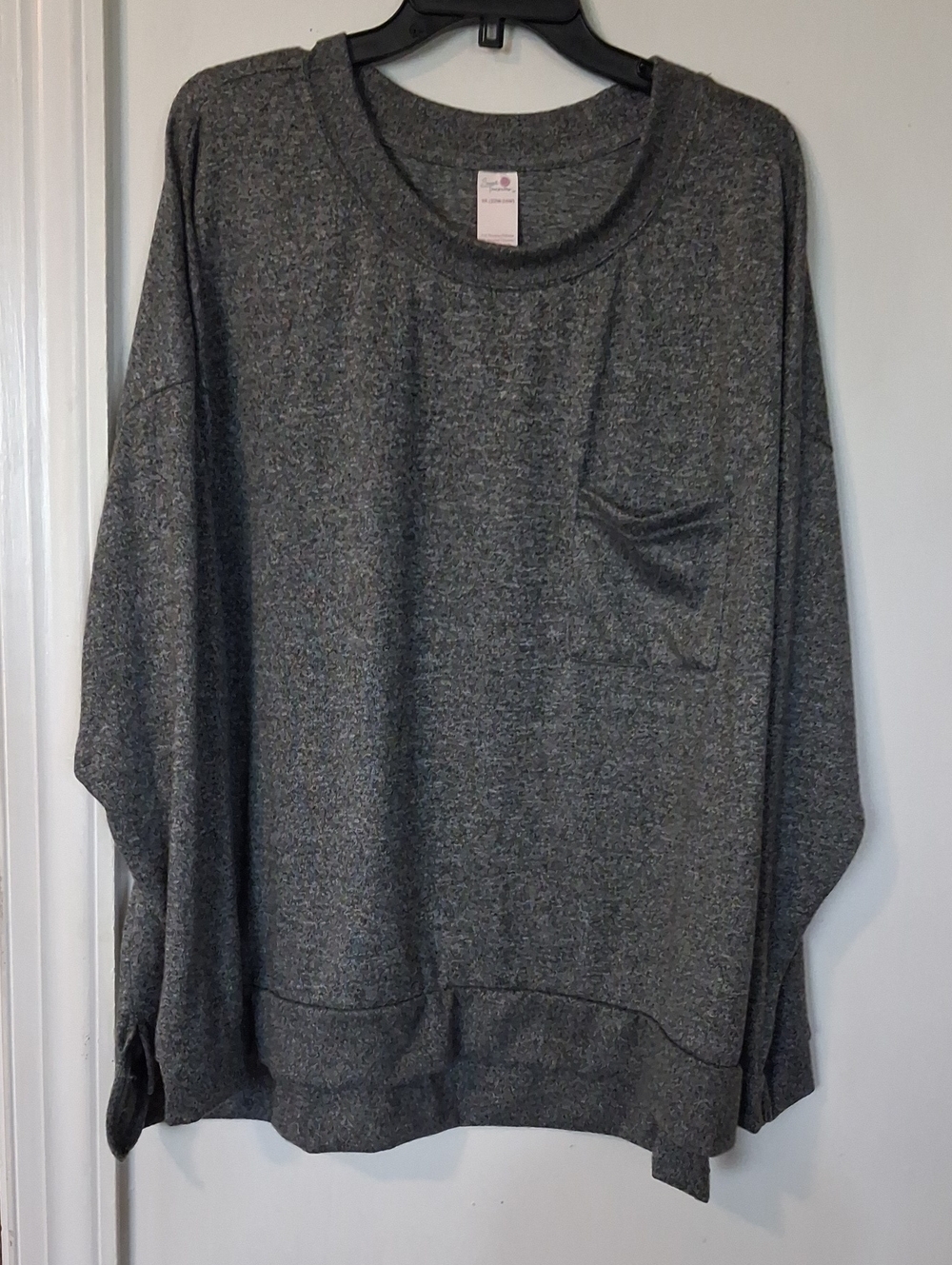 Secret Treasures Charcoal Gray Crewneck Sweater with Pocket